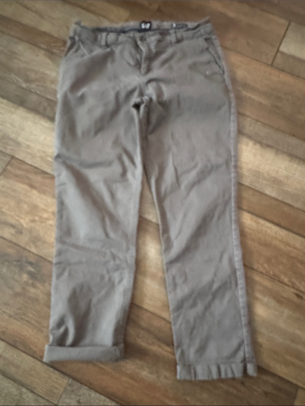 GAP Relaxed Fit Khaki Pants in Gray